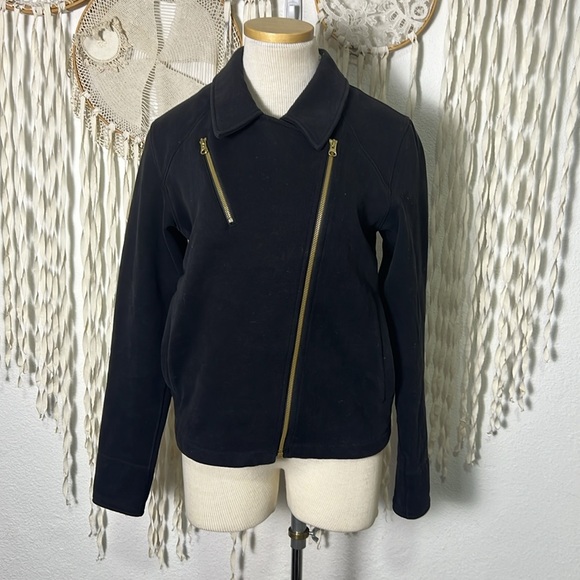 Lululemon Fleece Black Moto Jacket Small - Picture 3 of 11